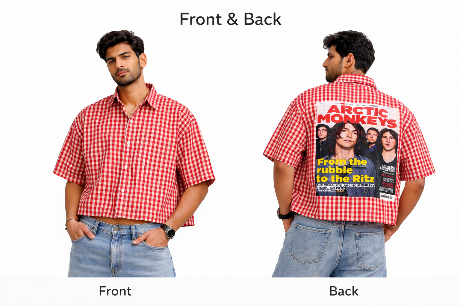 RECKKLESS Checked Oversized Shirt