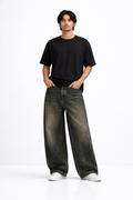 Reckkles Vintage Fade Wide-Leg Baggy Jeans