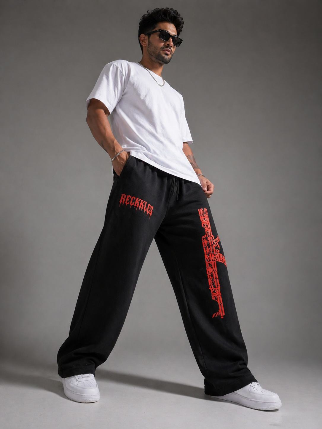 RECKKLESS Anti-Hero Baggy Track Pants